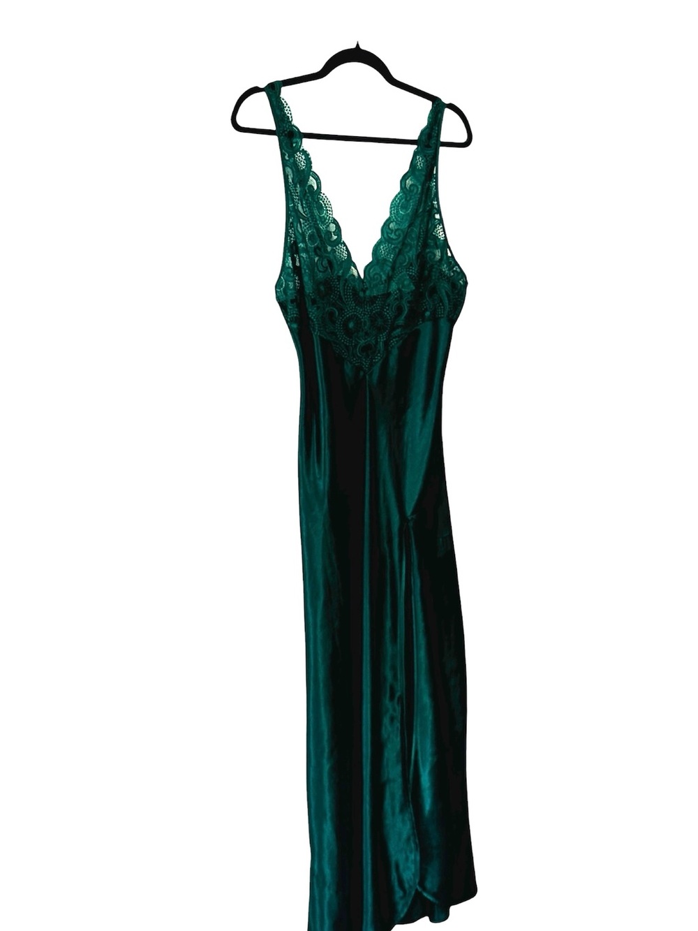 Vintage Lace Satin Victoria’s Secret Slip Dress with Slit